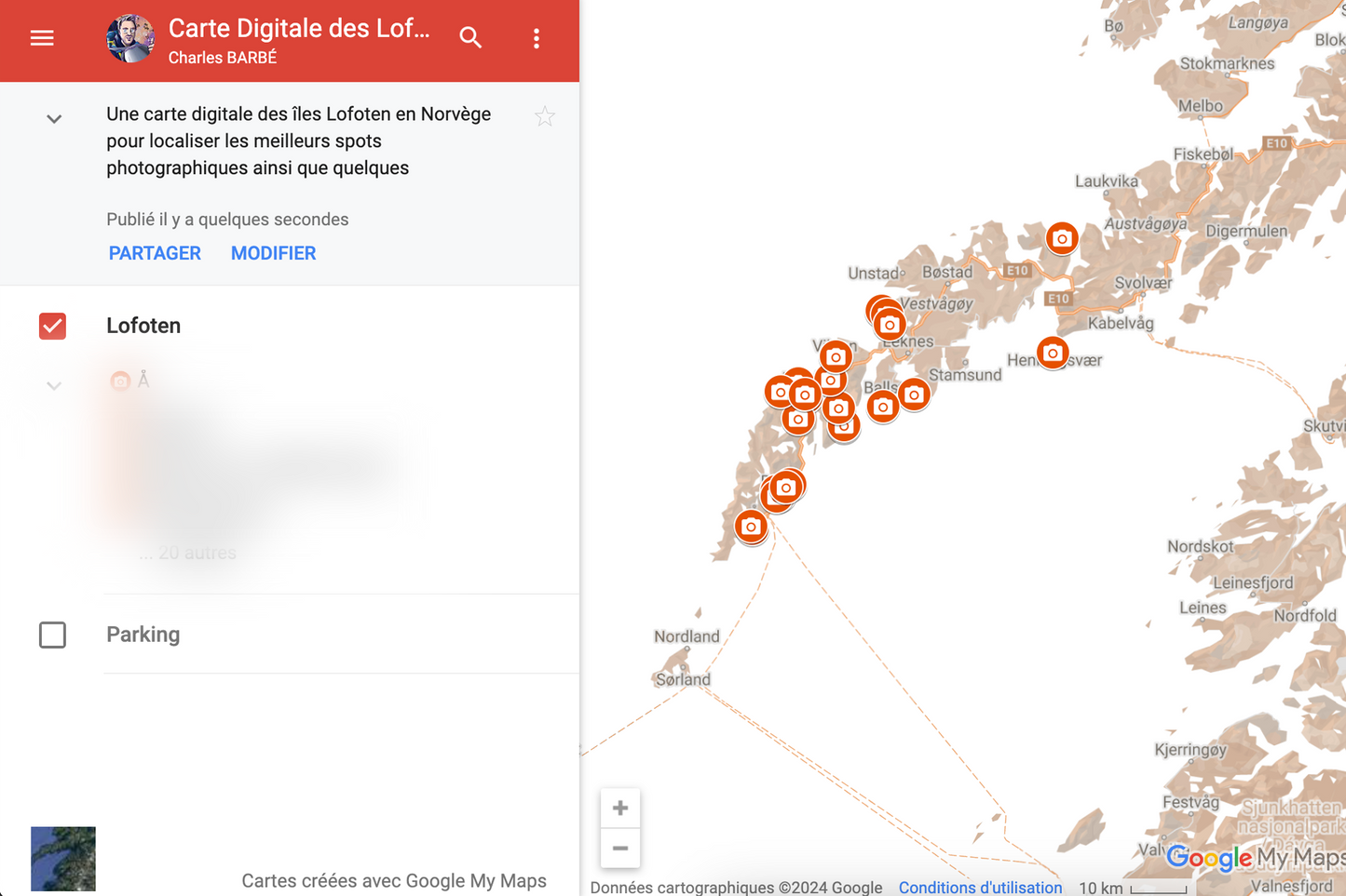 Guide Photo GPS pour localiser les spots iconiques à photographier dans les îles Lofoten